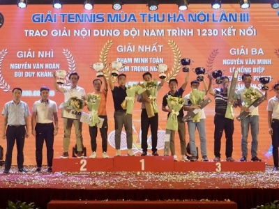 Lễ Bế Mạc Giải Quần Vợt Ngành VLXD – TTNT Việt Nam Mùa Thu Hà Nội Lần Thứ 3