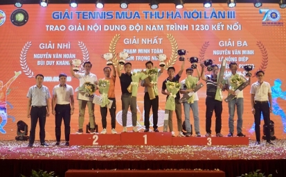 Lễ Bế Mạc Giải Quần Vợt Ngành VLXD – TTNT Việt Nam Mùa Thu Hà Nội Lần Thứ 3