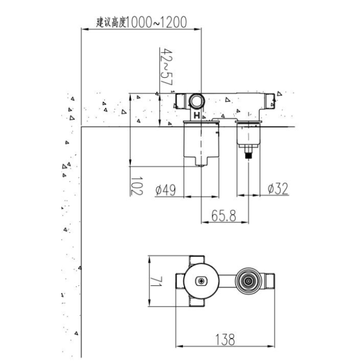 Van Sen Âm Tường JOMOO P37195-000/1B-1