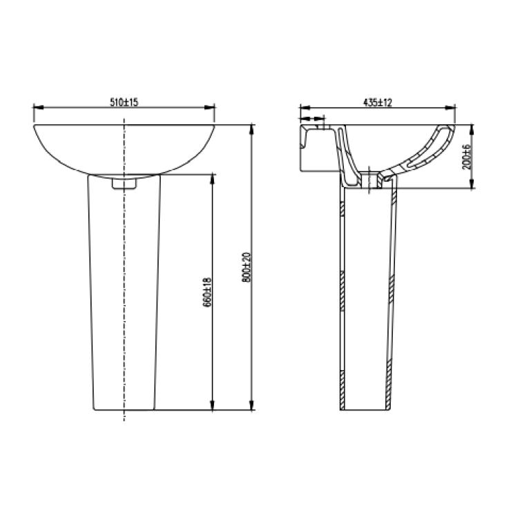 Chậu Lavabo Treo Tường JOMOO 12103-1/11P-I011