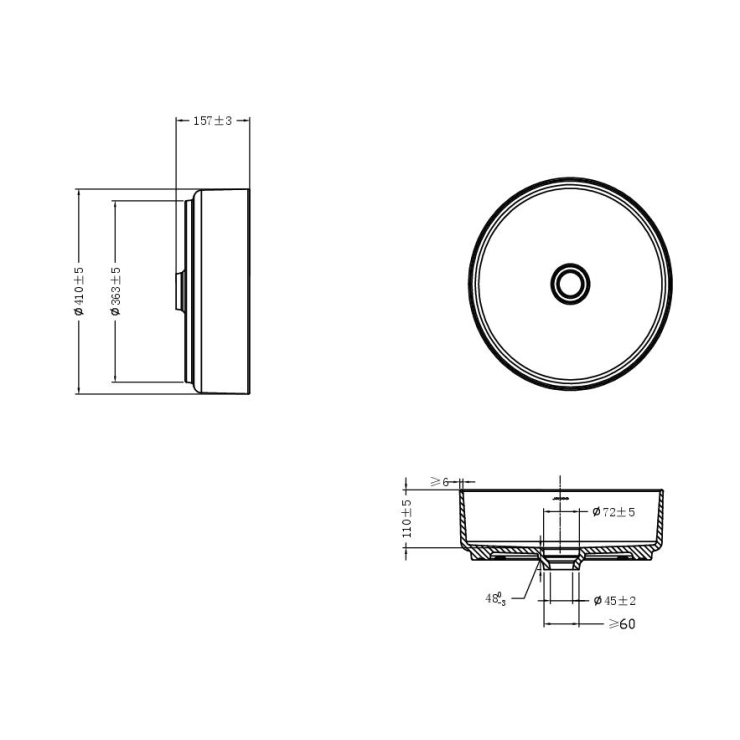 Chậu Lavabo Đặt Bàn Jomoo 12661-1/01K-I011