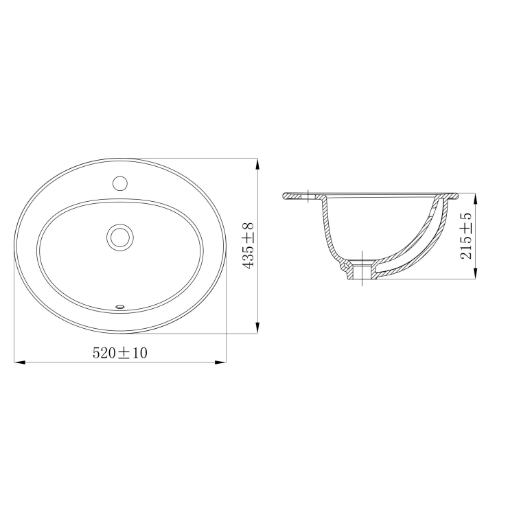 Chậu Lavabo Dương Vành JOMOO 12497-1/11Z-I011