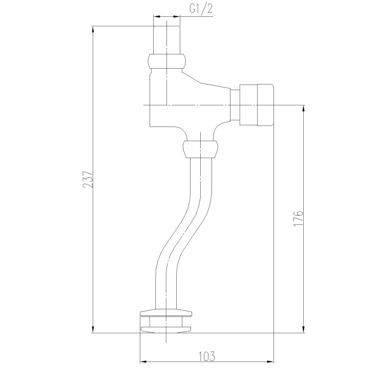 Van Xả Tiểu Cơ JOMOO P8228-004/1B-1