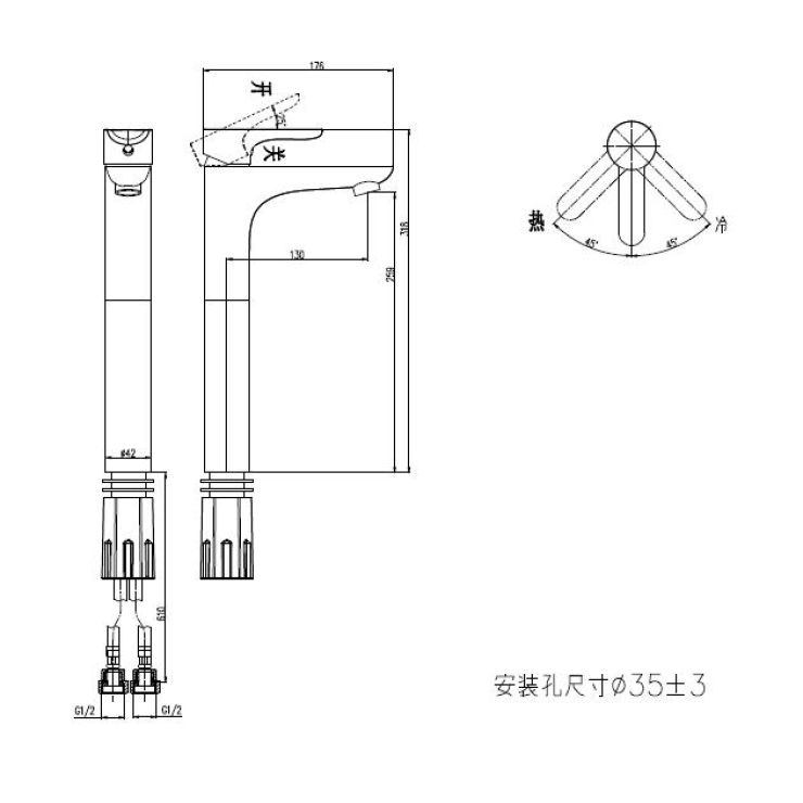 Vòi Lavabo Rửa Tay Nóng Lạnh JOMOO 32161-139/1B1-Z