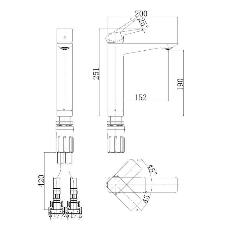 Vòi Lavabo Rửa Tay Nóng Lạnh JOMOO 32311-477/1B-I011