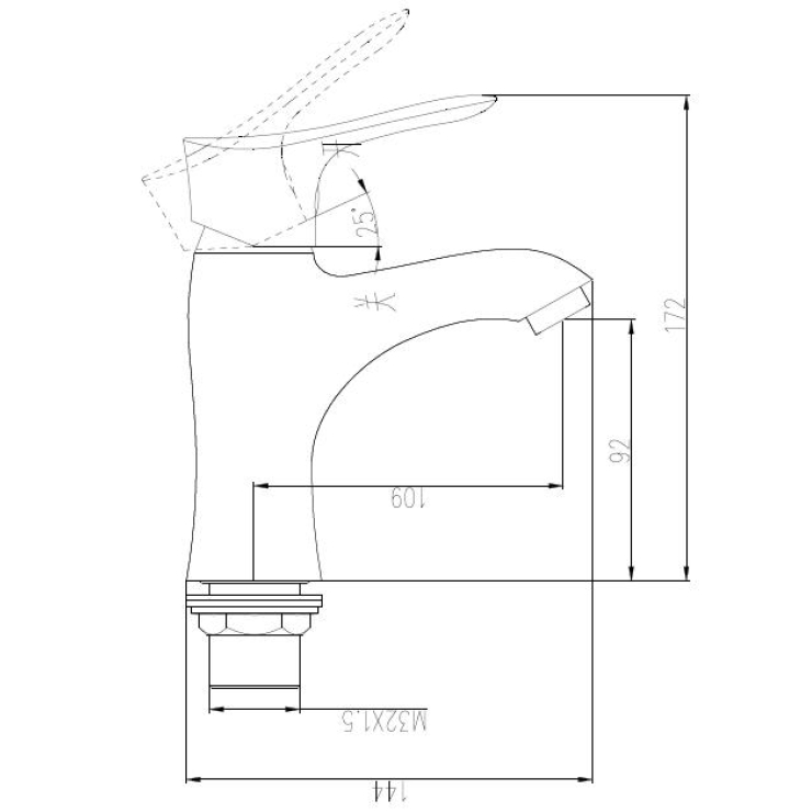 Vòi Lavabo Rửa Tay Nóng Lạnh JOMOO P32358-147/1B-Z